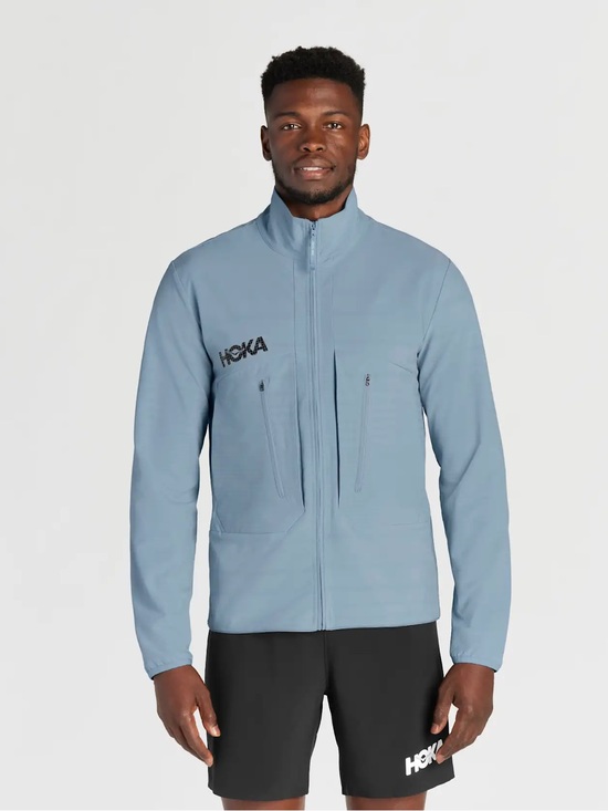 Hoka One One Other - Hoka Mission Full Zip Jacket Light Blue Size XXL Activewear Running Lightweight